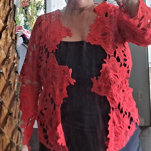 Red lace sexy short set - Picture 5 of 5